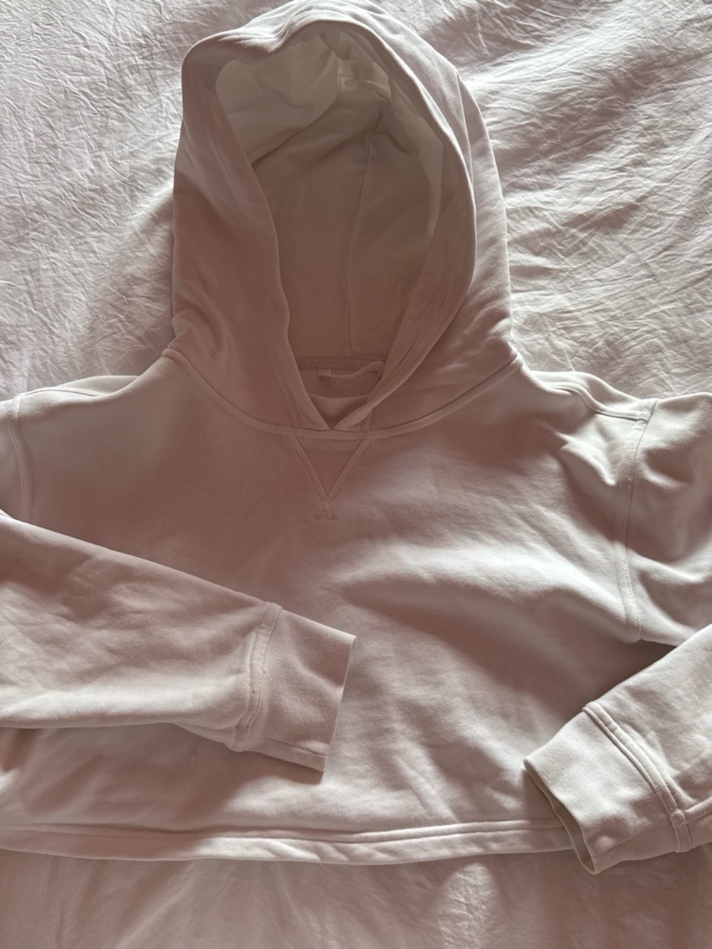 lululemon athletica white Cropped Hoodie